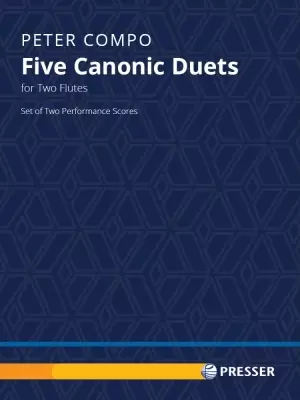 Theodore Presser - Five Canonic Duets - Compo - 2 Flutes - Book