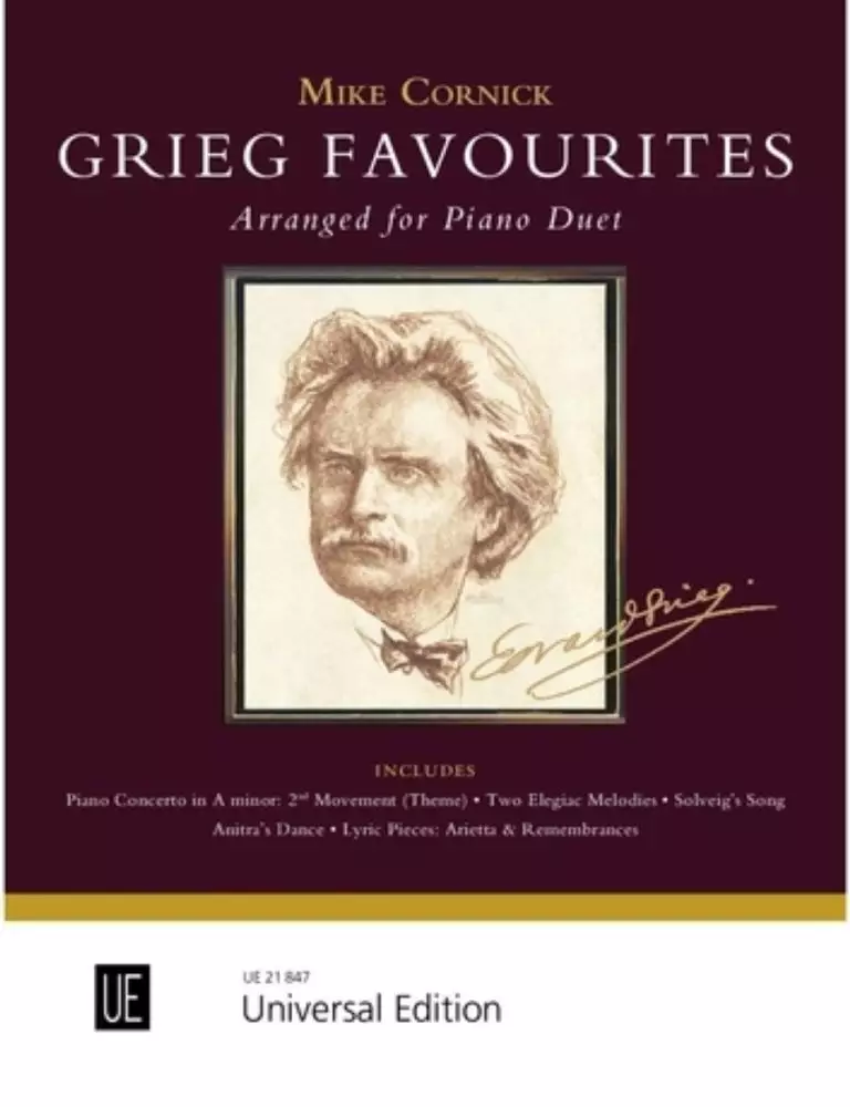 Grieg Favourites - Grieg/Cornick - Piano Duet (1 Piano, 4 Hands) - Book