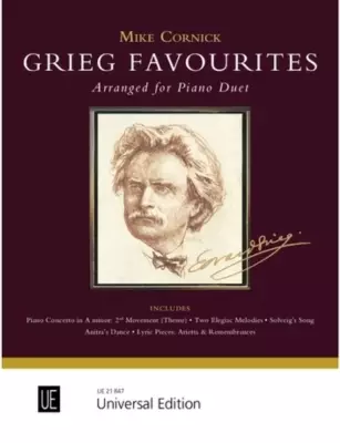 Universal Edition - Grieg Favourites - Grieg/Cornick - Piano Duet (1 Piano, 4 Hands) - Book