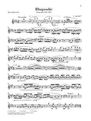 Rhapsody for Alto Saxophone and Orchestra - Debussy/Heinemann - Alto Saxophone/Piano Reduction - Book