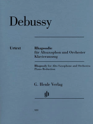 G. Henle Verlag - Rhapsody for Alto Saxophone and Orchestra - Debussy/Heinemann - Alto Saxophone/Piano Reduction - Book