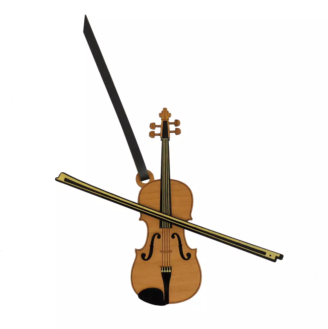 Violin Ornament - Wood