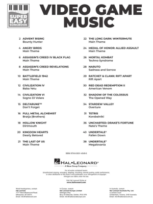 Video Game Music: Super Easy Songbook - Easy Piano - Book