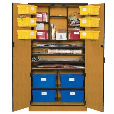 Wenger - Poster/Teaching Storage Cabinet - Solar Oak