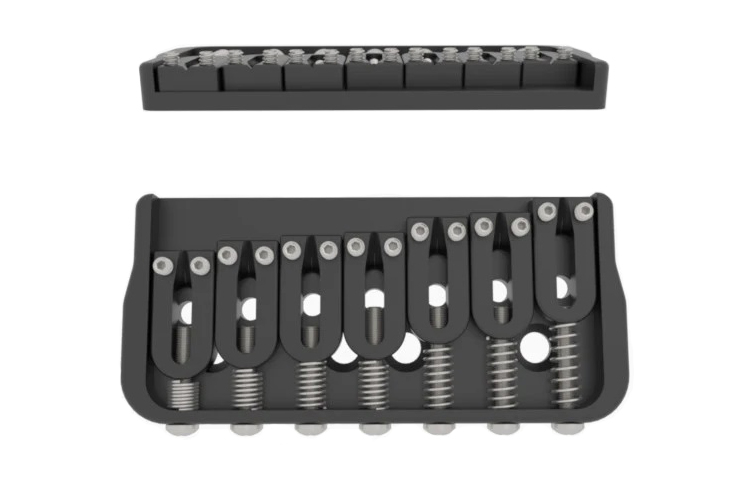 7 String Fixed Guitar Bridge - Black