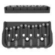 Hipshot - 6-String Fixed .175 Guitar Bridge - Black