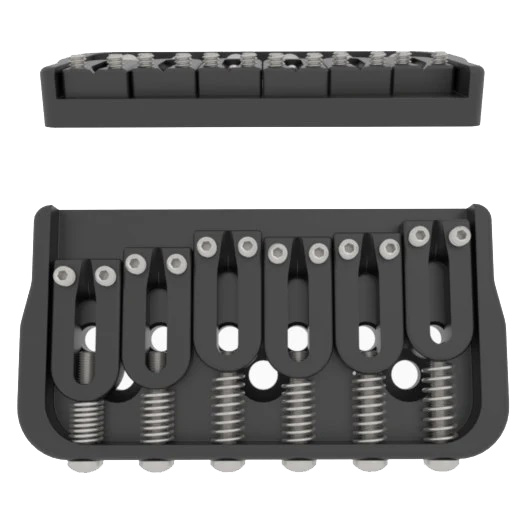 6-String Fixed .175 Guitar Bridge - Black