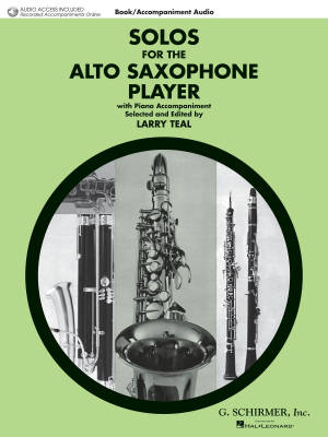 G. Schirmer Inc. - Solos for the Alto Saxophone Player - Teal - Alto Saxophone/Piano - Book/Audio Online