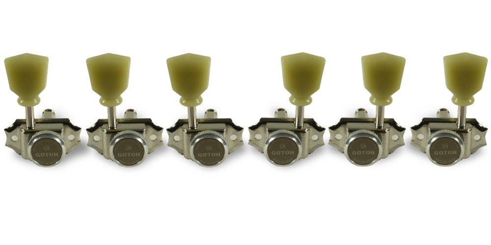 Gotoh 3 Per Side Vintage Style Locking Tuning Machines - Nickel Rear Lock