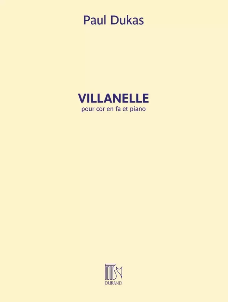 Villanelle - Dukas - Horn/Piano - Sheet Music