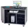 Wenger - Left-Curved Rehearsal Resource Center with Stereo Rack - Oyster