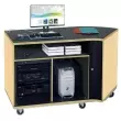 Wenger - Right-Curved Rehearsal Resource Center with Stereo Rack - Fusion Maple