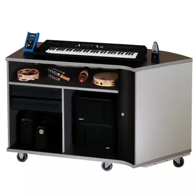 Wenger - Right-Curved Rehearsal Resource Center with Drawer - Oyster