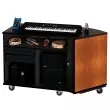 Wenger - Right-Curved Rehearsal Resource Center with Drawer - Cherry