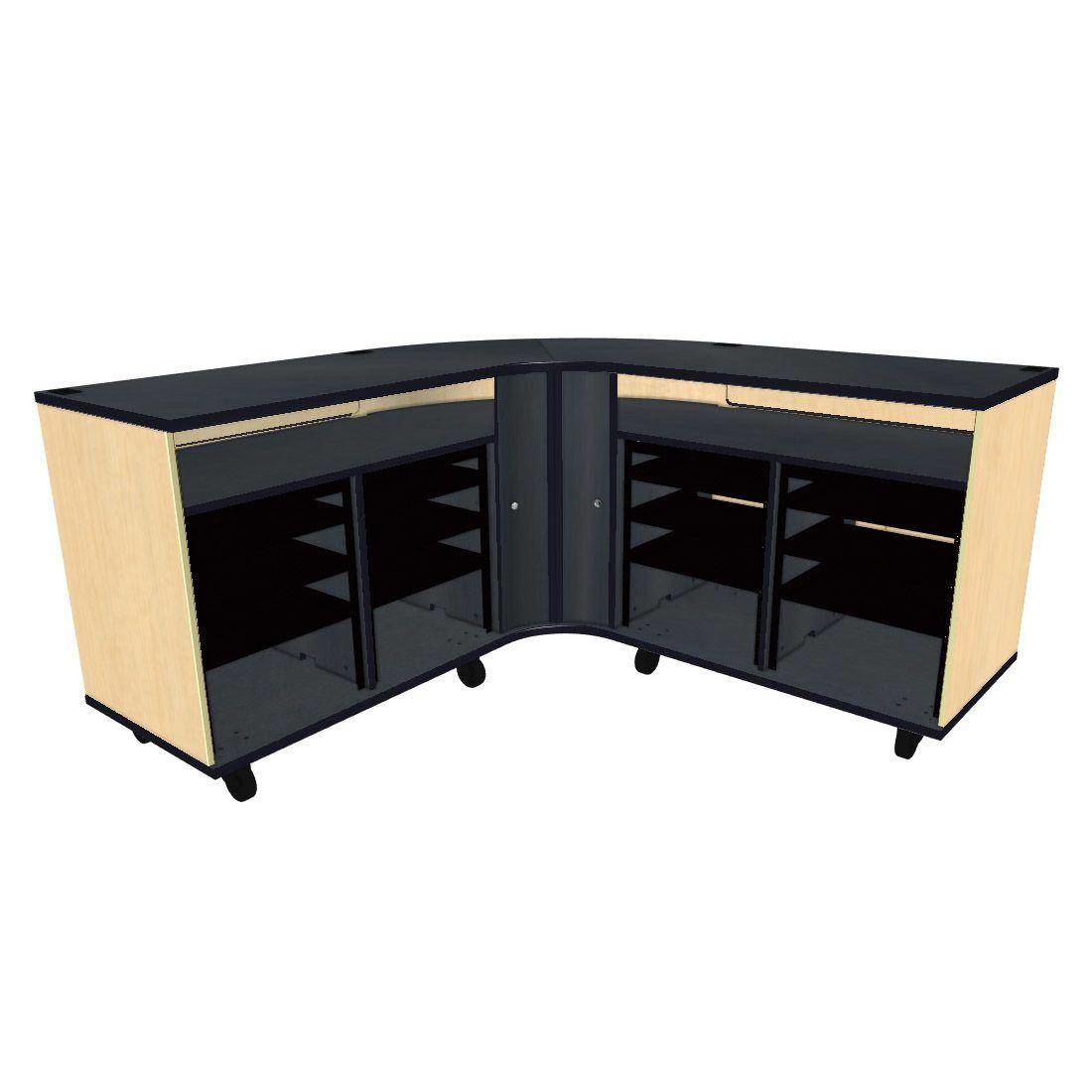 Twin Rehearsal Resource Center with Stereo Rack - Fusion Maple