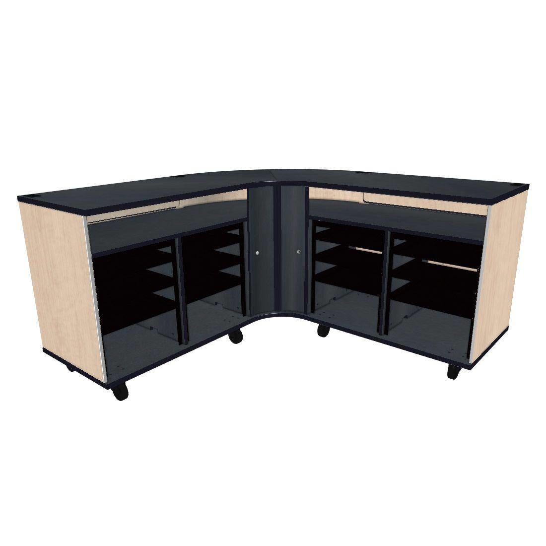 Twin Rehearsal Resource Center with Stereo Rack - Wenger Maple