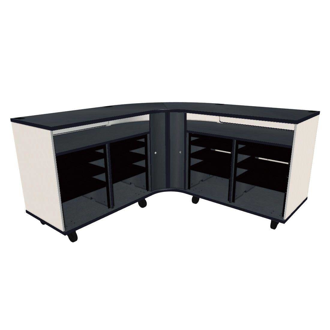 Twin Rehearsal Resource Center with Stereo Rack - Oyster