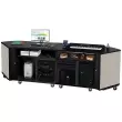 Wenger - Twin Rehearsal Resource Center with Left Drawer and Right Stereo Rack - Pebble