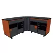 Wenger - Twin Rehearsal Resource Center with Left Drawer and Right Stereo Rack - Cherry