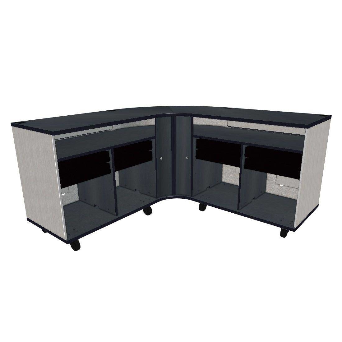 Twin Rehearsal Resource Center with Drawers - Pebble