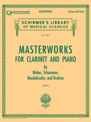 G. Schirmer Inc. - Masterworks for Clarinet and Piano - Simon - Clarinet/Piano/Audio Online