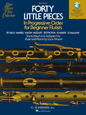 G. Schirmer Inc. - Forty Little Pieces in Progressive Order for Beginner Flutists - Moyse - Livre/Audio en ligne