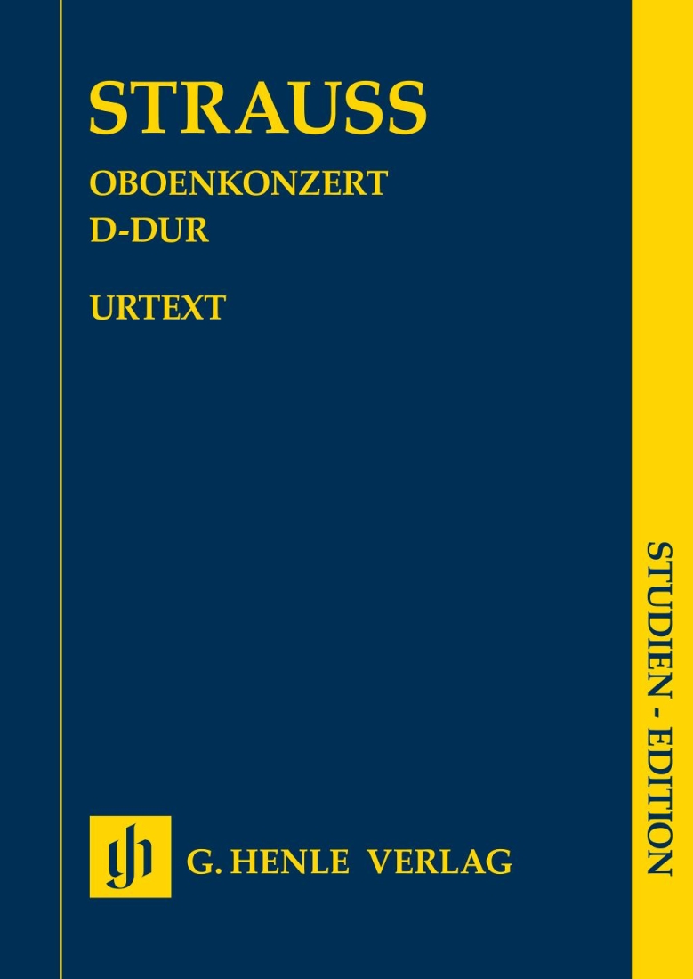 Oboe Concerto in D Major - Strauss/Schellenberger - Study Score - Book
