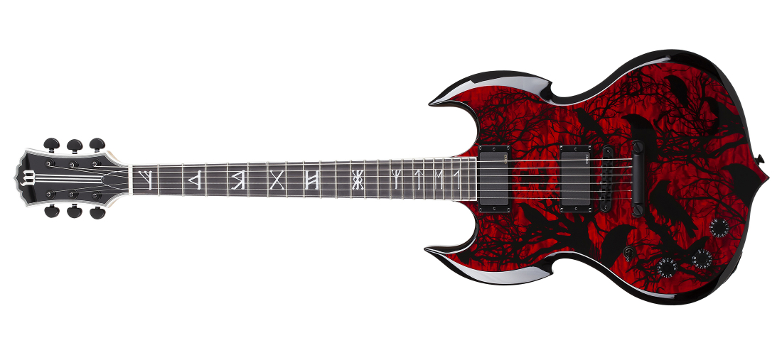 Wylde Barbarian Left Handed Electric Guitar - Blood Raven