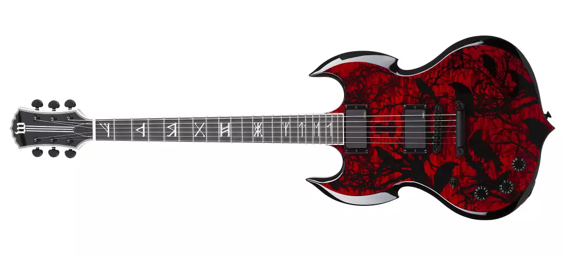 Wylde Barbarian Left Handed Electric Guitar - Blood Raven