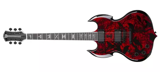 Schecter - Wylde Barbarian Left Handed Electric Guitar - Blood Raven