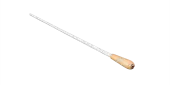 Counterpoint Musical - 13 Boxwood Baton with Teardrop-shaped Handle and White Shaft