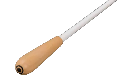 13\'\' Boxwood Baton with Teardrop-shaped Handle and White Shaft