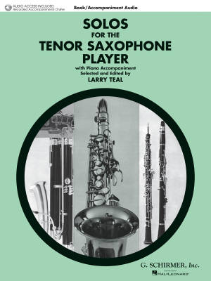 Solos for the Tenor Saxophone Player - Teal - Tenor Saxophone/Piano - Book/Audio Online