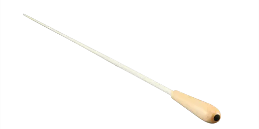 Counterpoint Musical - 13 Whitewood Fiberglass Baton with Teardrop-shaped Handle