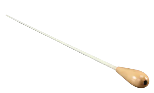 Counterpoint Musical - 15 Whitewood Fiberglass Baton with Teardrop-shaped Handle