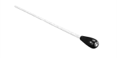 Counterpoint Musical - 15 Ebony Baton with Teardrop-shaped Handle and White Shaft