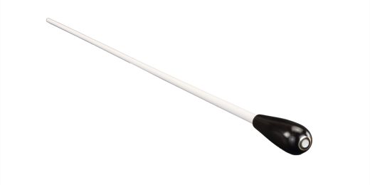 Counterpoint Musical - 15 Ebony Baton with Teardrop-shaped Handle and White Shaft
