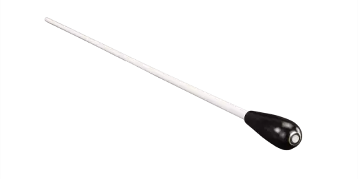 Counterpoint Musical - 15 Ebony Baton with Teardrop-shaped Handle and White Shaft