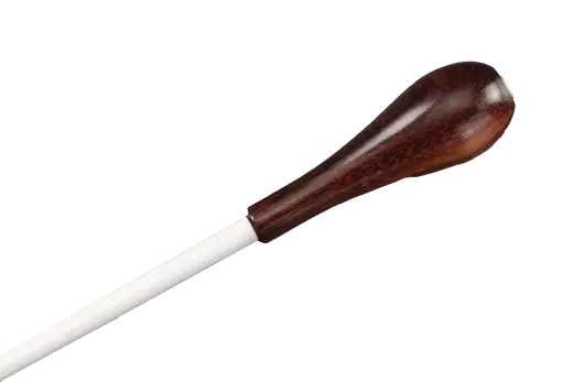 15\'\' Rosewood Baton with Pear Handle and White Shaft