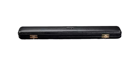 Hard Leather Baton Case for 2 Batons - Black