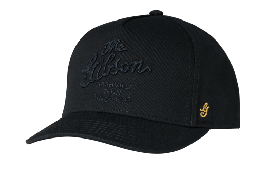 Gibson - Script Logo Structured Snapback Hat - Black