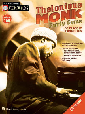 Hal Leonard - Thelonious Monk - Early Gems Jazz Play-Along Volume 156 - Book/CD