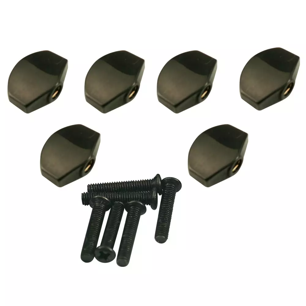 Button Set for Contemporary Diecast Series Tuning Machines - Traditional Black