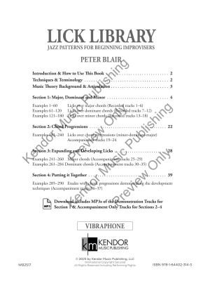 Lick Library: Jazz Patterns for Beginning Improvisers - Blair - Vibraphone - Book/Audio