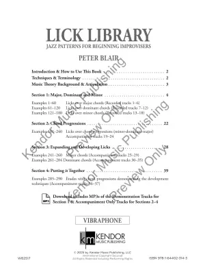 Lick Library: Jazz Patterns for Beginning Improvisers - Blair - Vibraphone - Book/Audio