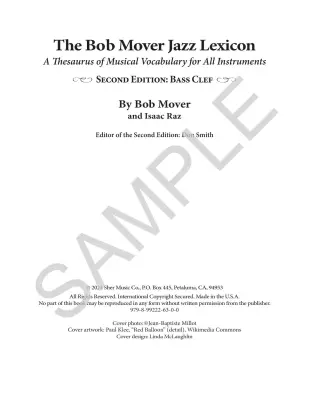 The Bob Mover Jazz Lexicon (Second Edition) - Mover/Raz - Bass Clef - Book