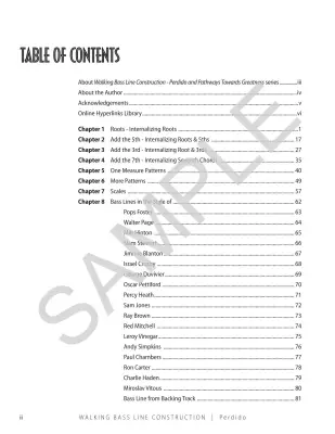 Walking Bass Line Construction: Perdido - Sinicrope - Double Bass - Book