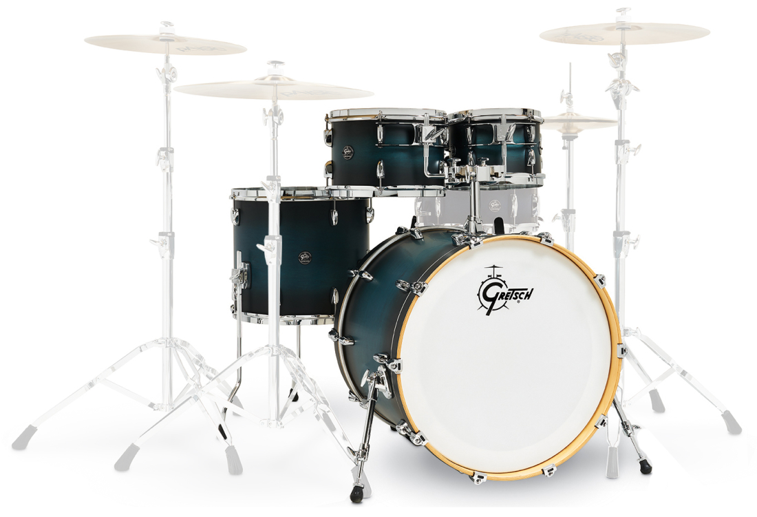 Renown 4-Piece Shell Pack (22,10,12,16) - Satin Antique Blue Burst
