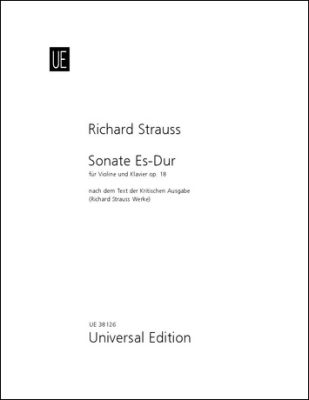Universal Edition - Sonate in Eb major, op. 18 - Strauss - Violin/Piano - Book