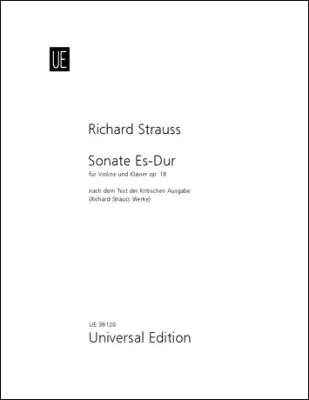 Universal Edition - Sonate in Eb major, op. 18 - Strauss - Violin/Piano - Book